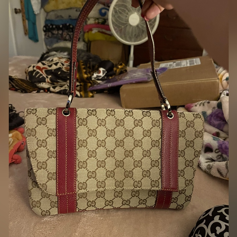 Gucci -GG Canvas FlapShoulder bag* Authentic